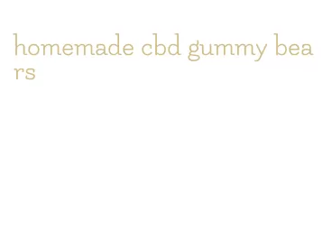 homemade cbd gummy bears