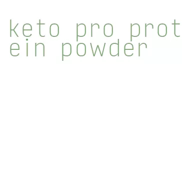 keto pro protein powder