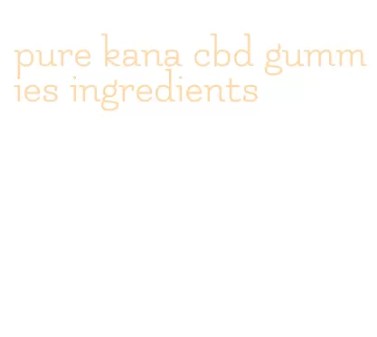 pure kana cbd gummies ingredients