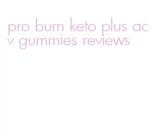 pro burn keto plus acv gummies reviews