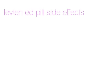 levlen ed pill side effects