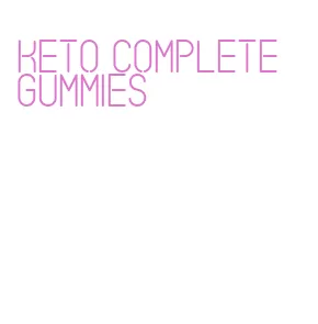 keto complete gummies