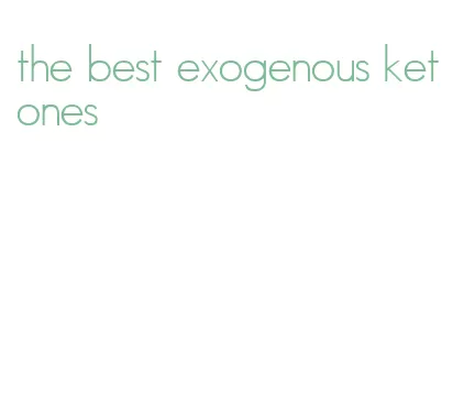 the best exogenous ketones