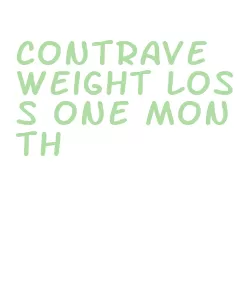 contrave weight loss one month