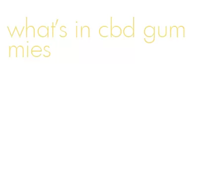 what's in cbd gummies