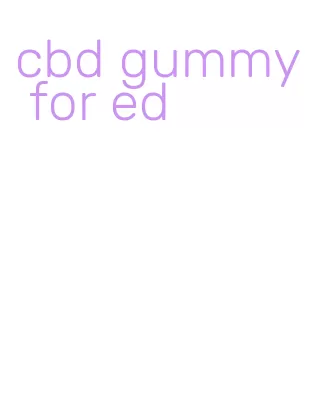 cbd gummy for ed