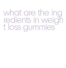 what are the ingredients in weight loss gummies