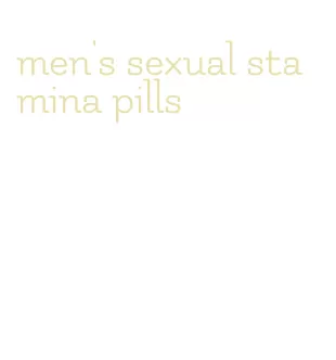 men's sexual stamina pills