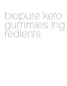 biopure keto gummies ingredients