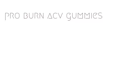 pro burn acv gummies