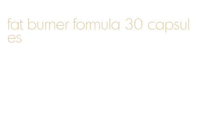 fat burner formula 30 capsules