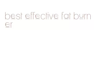 best effective fat burner