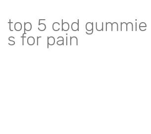 top 5 cbd gummies for pain