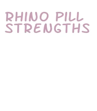 rhino pill strengths