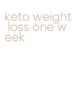 keto weight loss one week