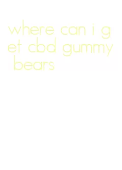 where can i get cbd gummy bears