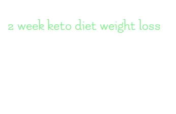 2 week keto diet weight loss