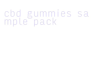 cbd gummies sample pack