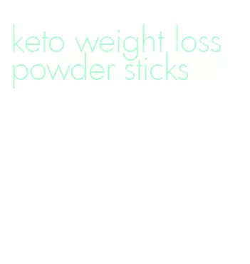 keto weight loss powder sticks