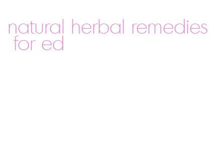 natural herbal remedies for ed