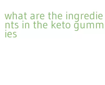 what are the ingredients in the keto gummies