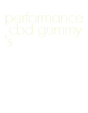 performance cbd gummy's