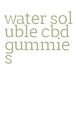 water soluble cbd gummies