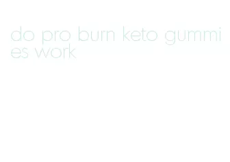 do pro burn keto gummies work