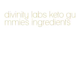 divinity labs keto gummies ingredients