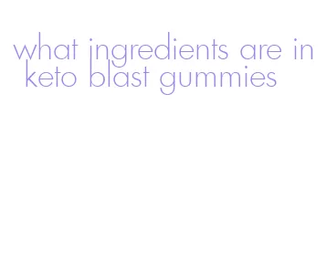 what ingredients are in keto blast gummies