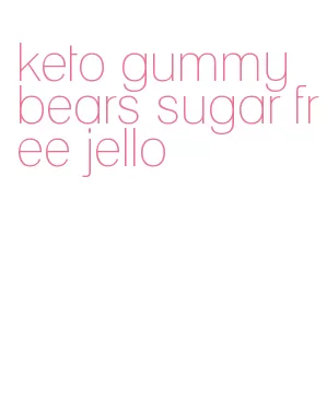 keto gummy bears sugar free jello