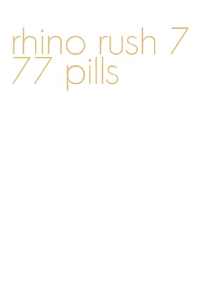 rhino rush 777 pills