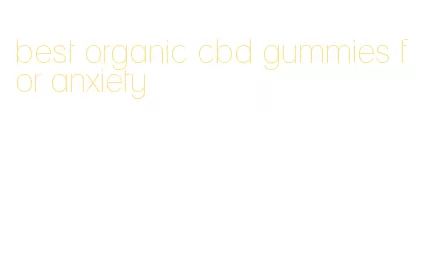 best organic cbd gummies for anxiety