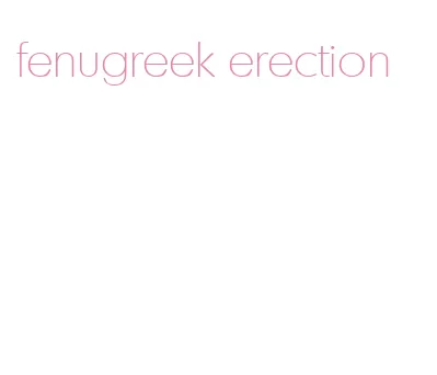 fenugreek erection