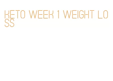 keto week 1 weight loss