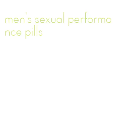 men's sexual performance pills