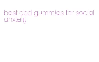 best cbd gummies for social anxiety