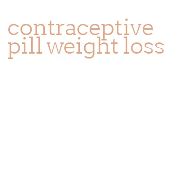 contraceptive pill weight loss