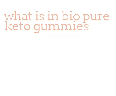 what is in bio pure keto gummies