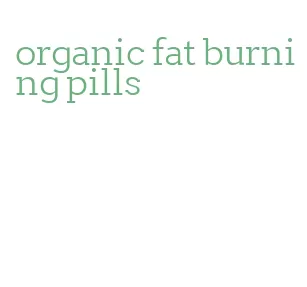 organic fat burning pills