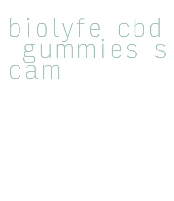 biolyfe cbd gummies scam