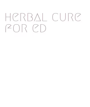 herbal cure for ed