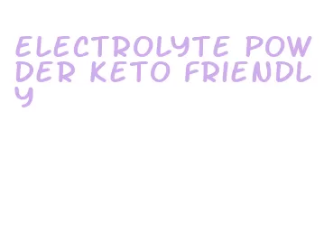 electrolyte powder keto friendly