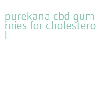 purekana cbd gummies for cholesterol