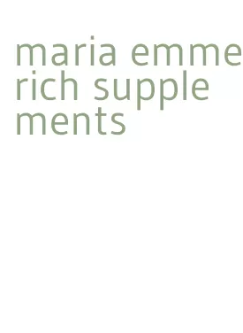 maria emmerich supplements