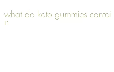 what do keto gummies contain