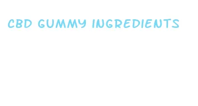 cbd gummy ingredients