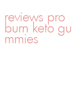 reviews pro burn keto gummies