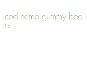 cbd hemp gummy bears