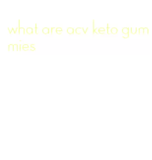 what are acv keto gummies